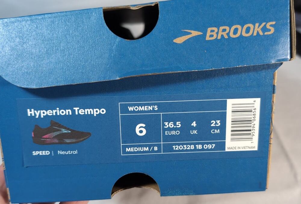 Brooks Hyperion Tempo Women's 6 Black Running Shoes 120328 1B 097 DNA FLASH